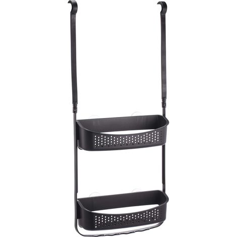 Serviteur de Douche 2 Paniers "Vesper" 69cm Noir