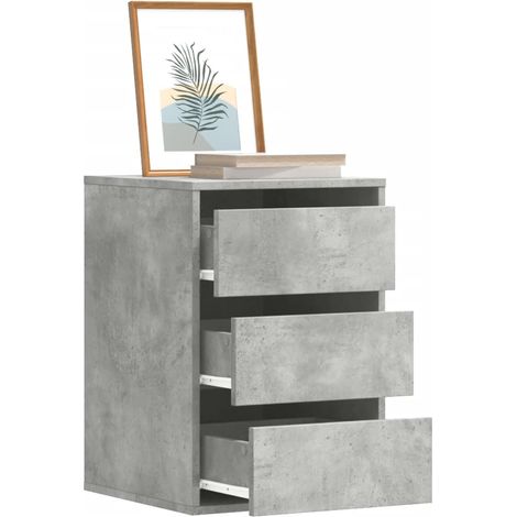 vidaXL Cassettiera Angolo Grigio Cemento 40x41x58cm Legno