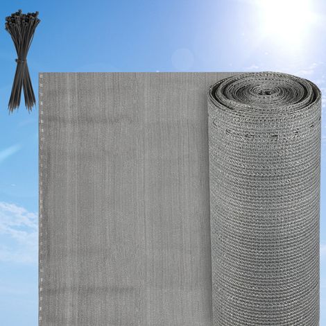SWANEW Schermatura privacy rinforzata HDPE 150 gr/m² Schermatura privacy per balcone Grigio 1x20m