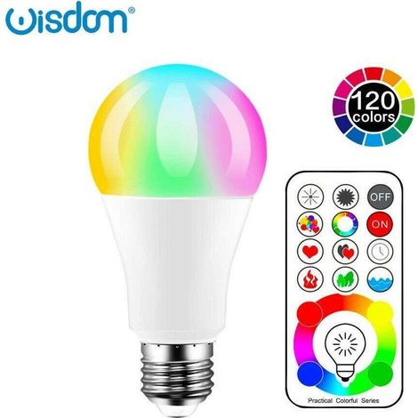 Trade Shop - LED 10 WATT LED LAMPADA E27 RGBW MIT DIMMERABLE A+ TELECOMMEND - (1/4)