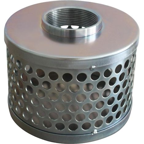 Filtre Tuyau Aspiration Pompe en Acier galvanisé pour Tuyau d'arrosage crepine Pompe a Eau crepine Aspiration Eau Nettoyeur Haute Pression (H107mmOD150mmID58mm) (1/5)
