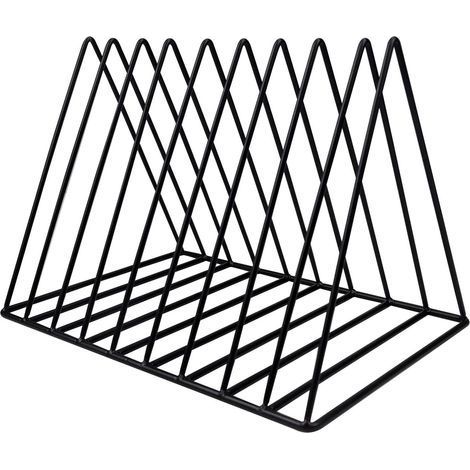 Porte Magazine Metal, 9 Fentes Porte Revue Or, Bibliothèque Triangle, Étagère Rangement à Livres, Porte-Journaux, Support Magazine Design pour Bureau, Salon, Maison, 26cm (1/5)