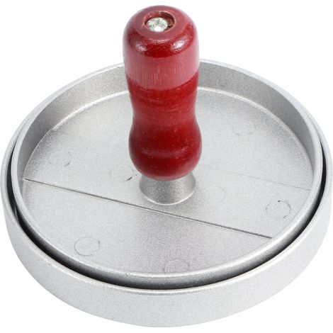Presse à hamburger en aluminium antiadhésif avec manche en bois - Ustensiles de cuisine (1/5)