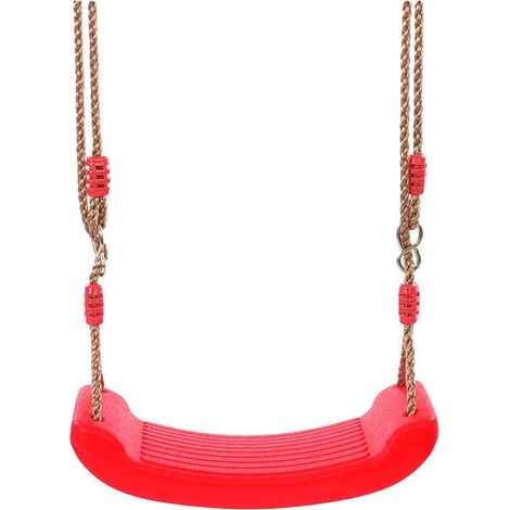 Balançoire d'arbre pour aire de jeux extérieure pour enfants Sièges et balançoires confortables pour enfants à l'intérieur et à l'extérieur (rouge) (1/4)