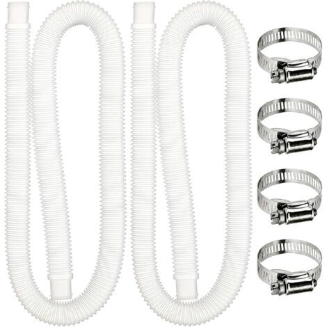 Tuyau de Rechange pour Piscine Hors Sol, Tuyau de Remplacement de Piscine avec 4 Colliers de Serrage en Métal, Tuyau de Filtre de Piscine (1/5)