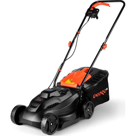 Dnipro-M Cortacésped Eléctrico 1000W, Ancho 32cm, 3 Alturas (25/45/60mm), Cesta 30L, Ligero y Compacto, Jardines hasta 300m². 32N