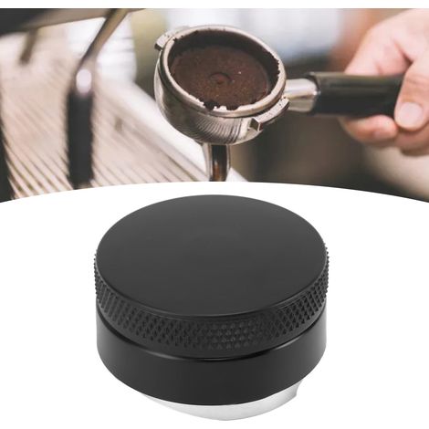 Distributeur de café en acier inoxydable 304, tasseur à trois poulies, 53 mm, noir