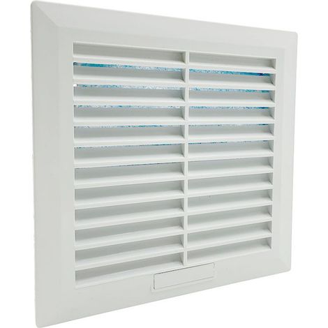 Ouïe d'aération plastique ABS avec filtre IP54 - 150x150mm - RAL7035 pour armoire électrique (1/3)