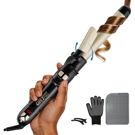 Automatic Hair Curler 28mm - Automatic Curling Iron For Large Curls With 14 Heating Levels (100-230℃), LED Display, Fast Heating In 30 Seconds, Auto Shut Off (1/5)