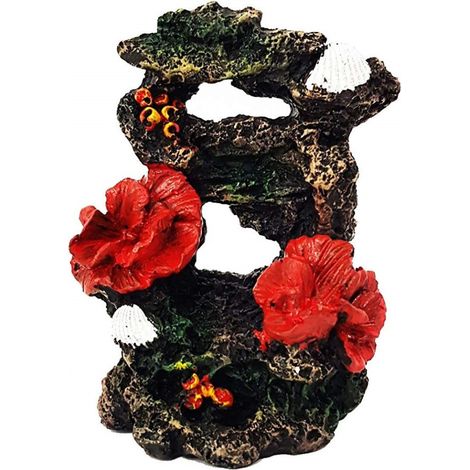TRADE SHOP - Corallo In Resina Ornamento Per Acquario Parete Rocciosa 11x8x14 Cm Decorazioni -