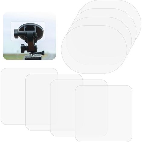 8 Pcs Clear Electrostatic Windshield Stickers for Dash Cam Mount Phone Projection Screen (1/5)