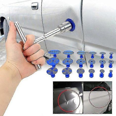 Outil de débosselage avec 18 languettes adhésives pour réparer les bosses et retirer les bosses. Accessoires de réparation automobile. (1/5)