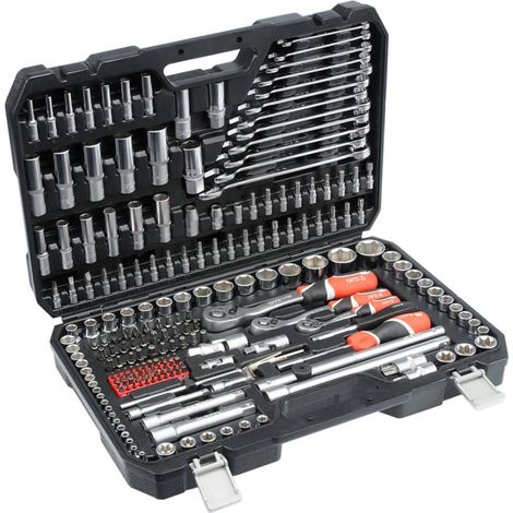 Yato YT-38841 Kit de llaves de carraca 216 piezas negro y cromo (1/5)