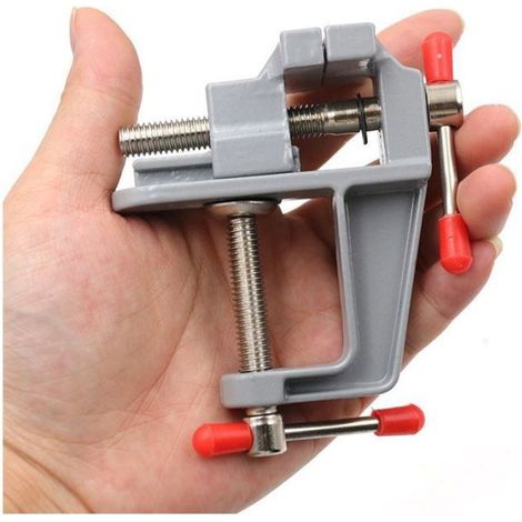 Mini étau d'établi, étau d'établi en alliage d'aluminium, petit étau d'établi, outil de bricolage, petit étau d'établi, petite pin (1/5)