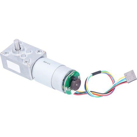 24-V-Schneckengetriebemotor, 27 U/min mit Encoder und Selbsthemmungssystem, hohes Drehmoment (1/5)