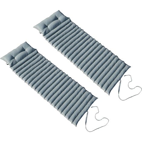 2er set sonnenliegenmatratzen 180cm oliv - Red Deco - 2X SORMIOU OLIVE (1/5)