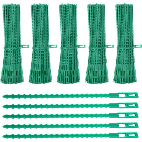 NALOOKAMIC Lot de 600 Attaches de Plantes, 23CM Attaches de Jardin Réglable Liens de Serrage en Plastique pour Jardin Flexible, Attache Tomates de Câble de Jardin pour Aider à Soutenir Les Plantes (1/5)