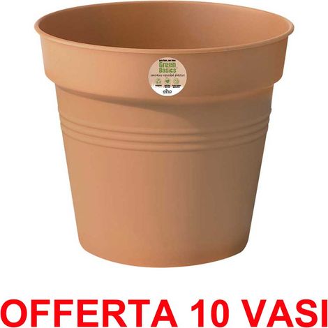 OFFERTA 10 VASO GREEN BASICS GROWPOT 27CM MILD TERRA ELHO