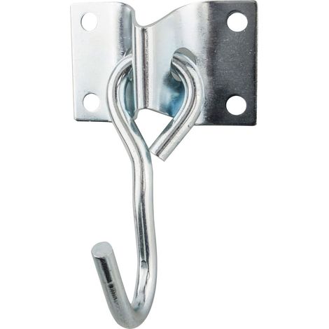 Gancio zincato base rettangolare 70x45mm