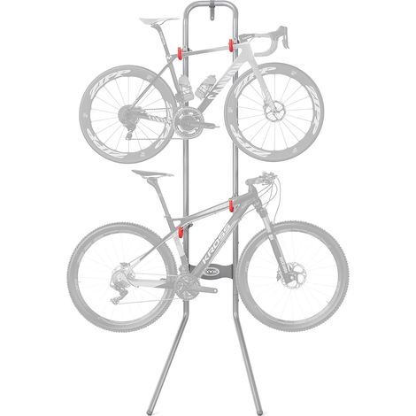 Support Mural Vertical pour 2 Vélos, Rangement Vélo Gain de Place jusqu'à 54 kg, Porte-Vélo Réglable pour Garage (1/5)