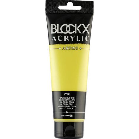 Peinture acrylique - Jaune BLOCKX - 716 - BLOCKX Artist - Qualité beaux-arts - Tube 120ml