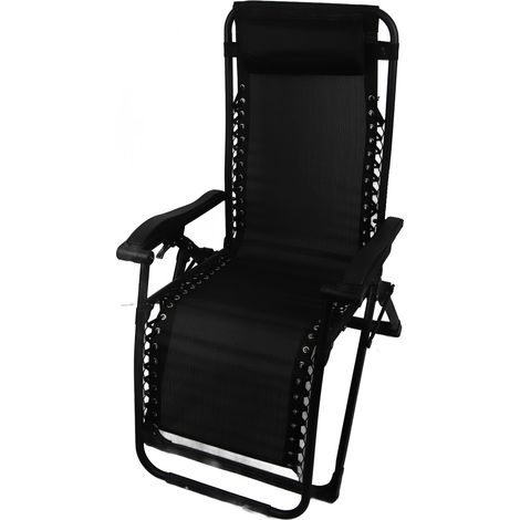 Fauteuil pliant de salon pour la maison ou le bureau, chaise de sieste, fauteuil de plage pour les loisirs en extérieur, avec boucle de verrouillage à clé, noir élégant.