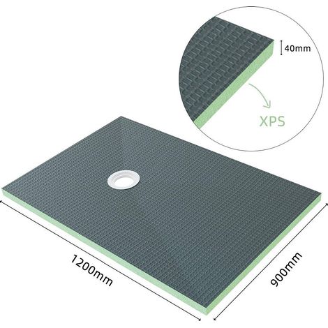 1200x900x40mm Duschboard XPS Platten 40mm Duschtasse befliesbar bodeneben Duschelement
