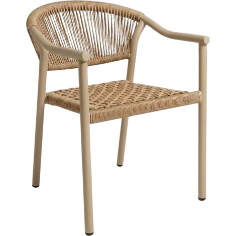 Fauteuil LENA en Corde torsadé style contemporain pour extérieur