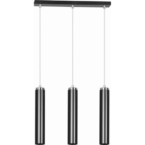 Lampadario Emibig Luna 3, 3xGU10, nero/cromo, metallo (1/5)