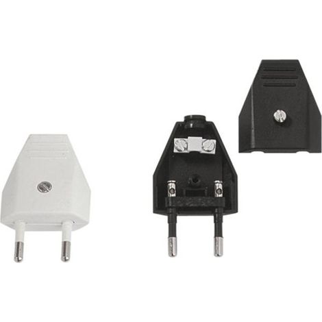 Bachmann 900.011 Spina Euro Plastica 250 V Bianco IP20