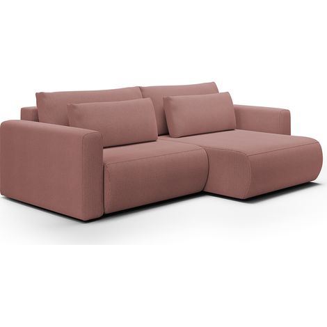 Canapé d'angle réversible convertible 3 places coffre Evy Rose (1/5)