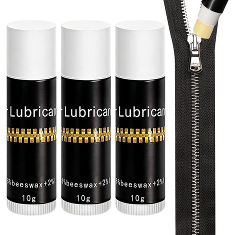 3 Pièces Cire de Zip Lubrifiante Tube de Bâton de Lubrification pour fermeture éclair Lubrifiant pour Boutons Pression Cire Zip pour bateau Lubrifiant pour Fermeture éclair pour Toile (1/5)