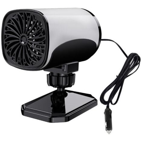 Mini radiateur soufflant 12V, radiateur soufflant à économie d'énergie 120W, ventilateur de chauffage électrique rotatif USB avec support rotatif à 360 degrés (1/4)