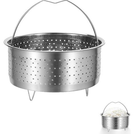 Dampfkorb aus Edelstahl Gemüsedampfkorb 17 5 cm Dampfkorb mit Griff geeignet für Schnellkochtöpfe aus Edelstahl geeignet zum Dämpfen von Gemüse (1/5)