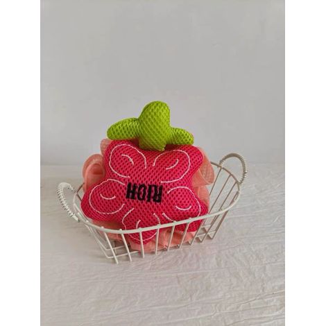 Éponge de bain exfoliante pour enfants avec un joli motif animalier, gommage corporel, boule de douche pour bébés, tout-petits et enfants, éponge de bain exfoliante douce, pouf en luffa au design colo (1/5)