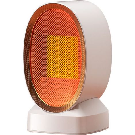 Mini radiateur soufflant PTC blanc, chauffage bureau et chambre hiver, 1pc (1/3)