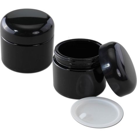 Recipiente de vidrio hermético Violet Glass de 100 ml para hierbas y CBD.