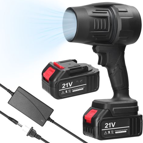 Ventilateur à jet Irovami - 1000 W, 500 g de poussée, compatible batteries Makita, vitesse variable, 2 x 1300 mAh, pour nettoyage maison, voiture et atelier (1/5)