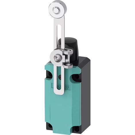 Endschalter 1Ö 1Ö Schnappschalter Metall 40 mm Schwenkhebel 100 mm verstellbar mit Rolle 19 mm Kunststoff IP67 Sirius 3SE5112-0CH51