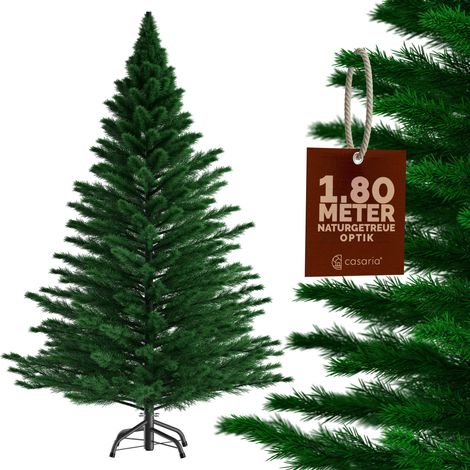 CASARIA® Weihnachtsbaum künstlich 140 150 180 240 cm dichte Spitzen schneller Aufbau Metallständer wie echt schwer entflammbar Tannenbaum Edeltanne 180cm