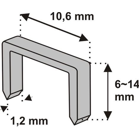 Punti metallici Dedra d11 6 mm zincati 1000 pezzi (1/2)