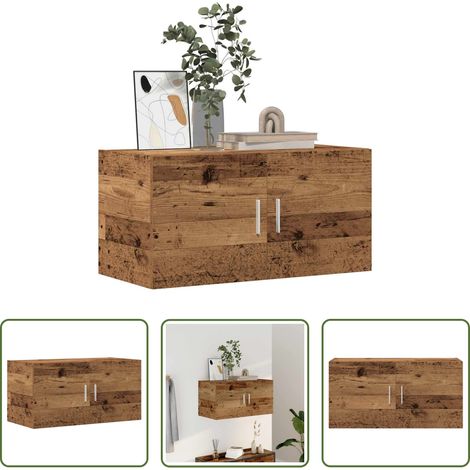 Holzwerkstoff -  Wandschrank Altholz-Optik 80x39x40 cm Holzwerkstoff (1/5)