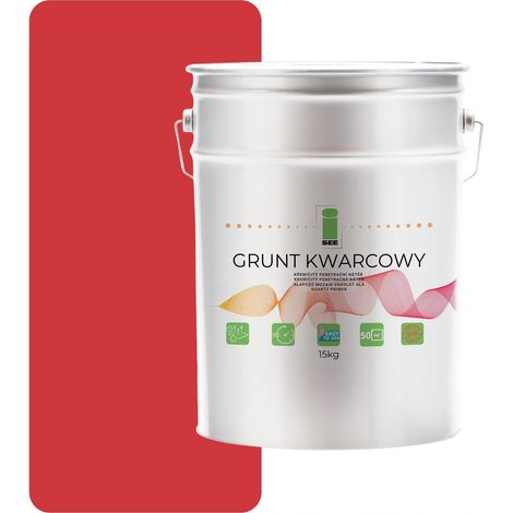 PRIMER AL QUARZO PER INTONACO SILICONE, PER CALCESTRUZZO EDILE 15 KG ROSSO H3616 (1/5)