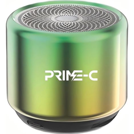 Mini enceinte Bluetooth sans fil en métal, 3 W, longue autonomie - jaune