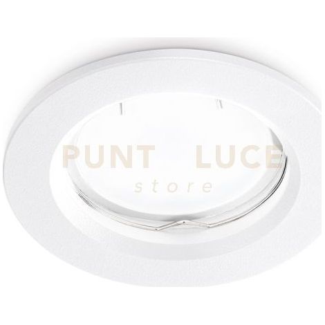 GFA221- FARETTO DA INCASSO IN ALLUMINIO COLORE BIANCO 1 LUCE ATTCCO GU10 D.7,8CM