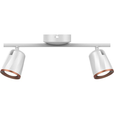 V-TAC 12W Doppel-LED-Wandstrahler mit verstellbarem Kopf, Weiß, Naturweiß, IP20