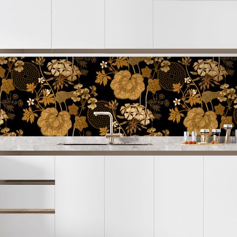 Crédence adhésive cuisine - Fleurs - 50x90 cm - Adhésif MAT (1/5)