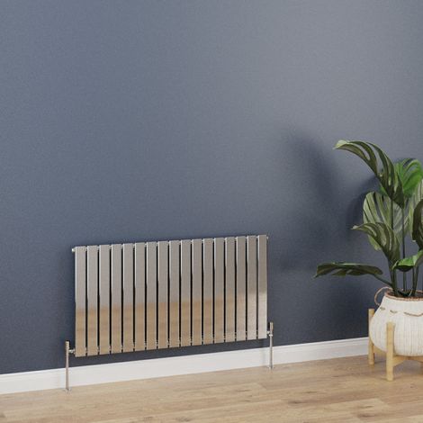 WarmeHaus Horizontal 600x1156mm Flat Panel Radiator Chrome Single (1/5)