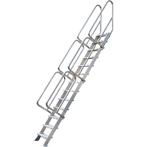 Scala industriale 15 gradini - Altezza raggiungibile 3.69m - Inclinazione 60° - SCA7368/15-2R