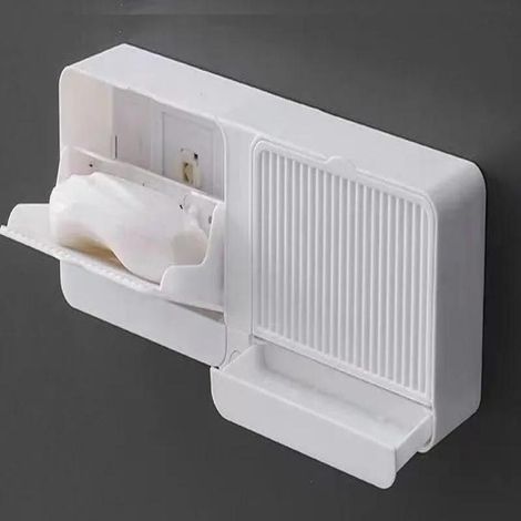 Portasapone da parete con scolapiatti e coperchio